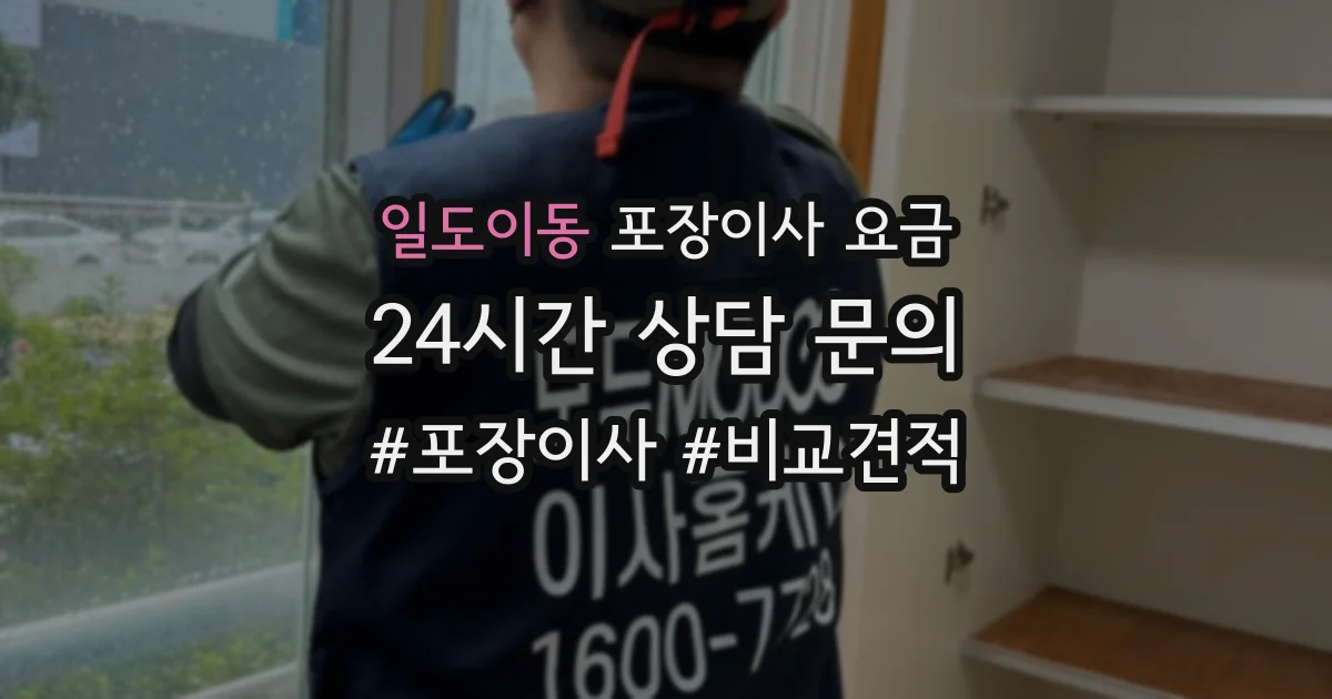 일도이동 포장이사 요금