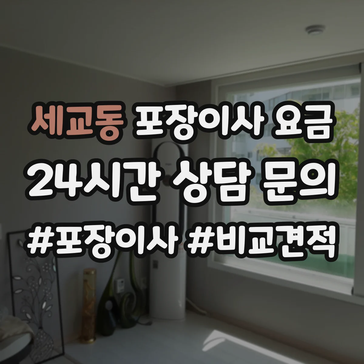세교동 포장이사 요금