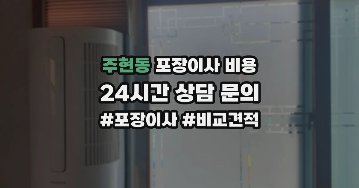 주현동 포장이사 비용