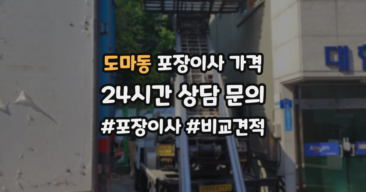 도마동 포장이사 가격