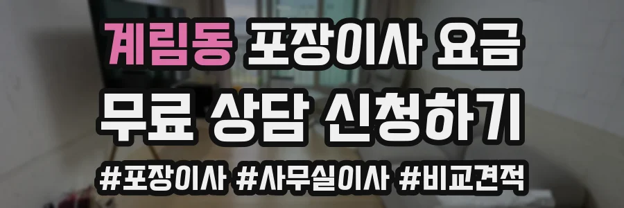 계림동 포장이사 요금