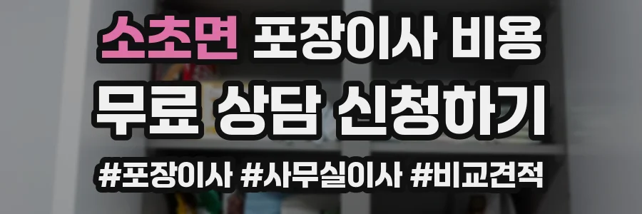 소초면 포장이사 비용