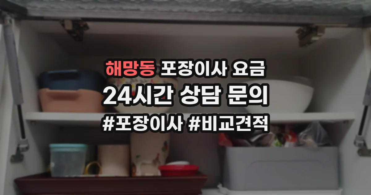 해망동 포장이사 요금