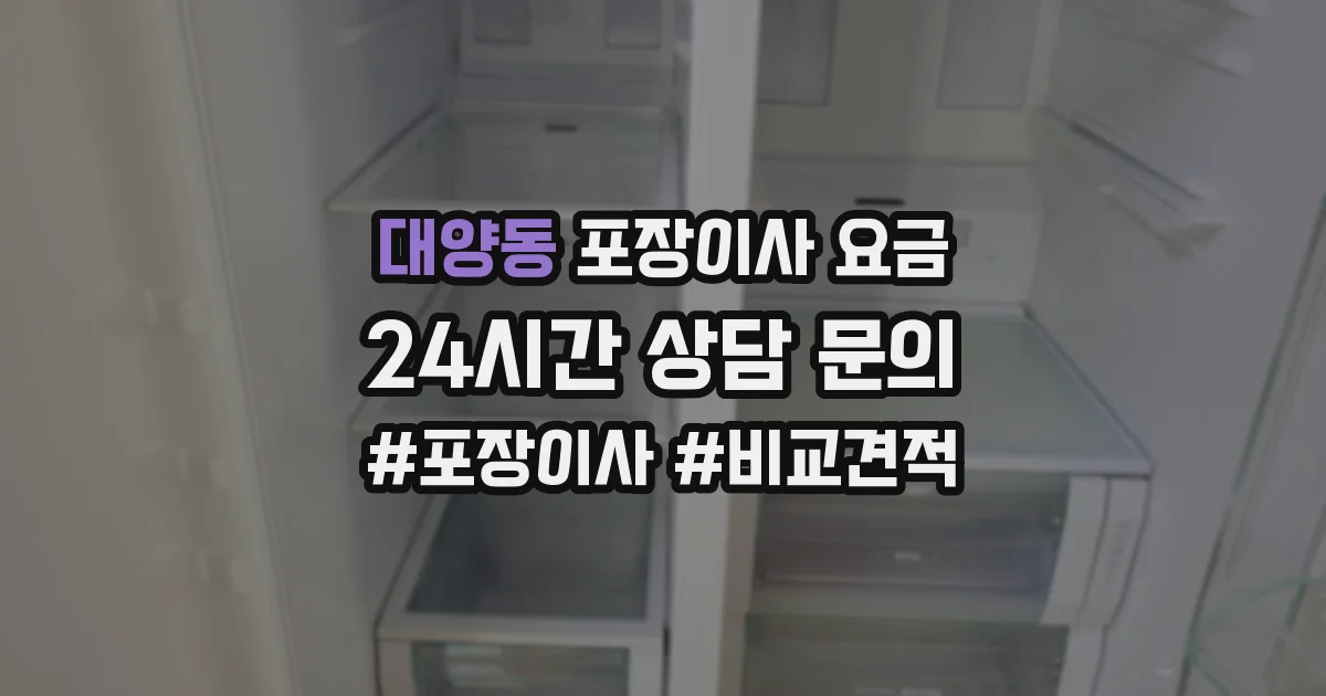 대양동 포장이사 요금