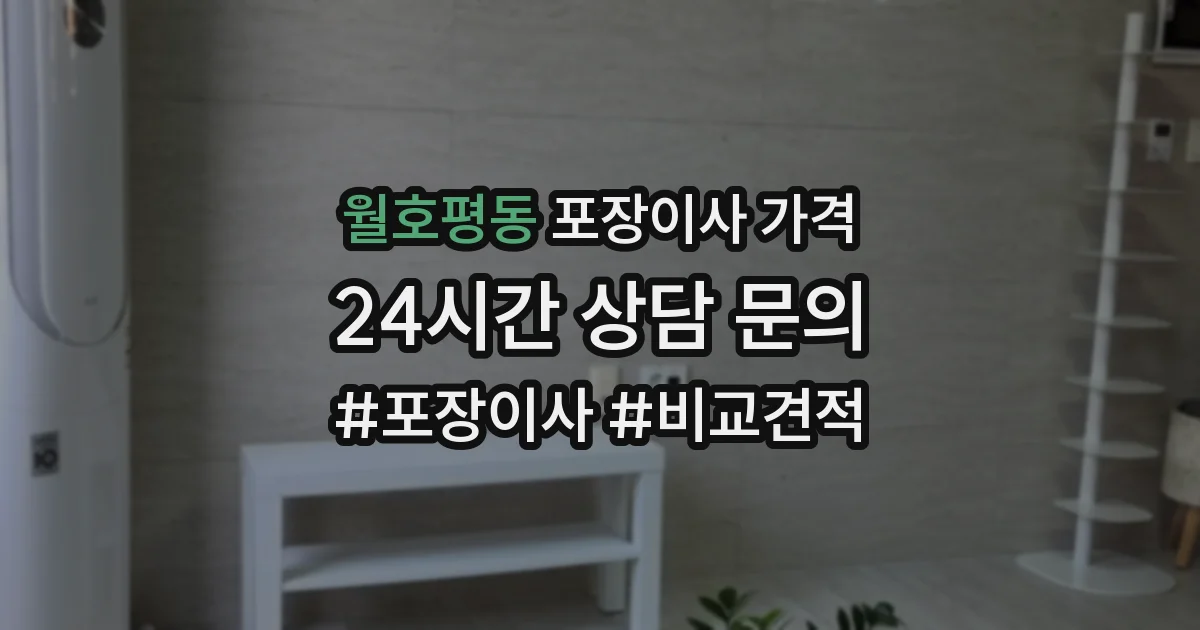월호평동 포장이사 가격