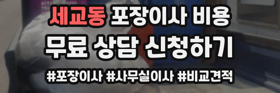 세교동 포장이사 비용