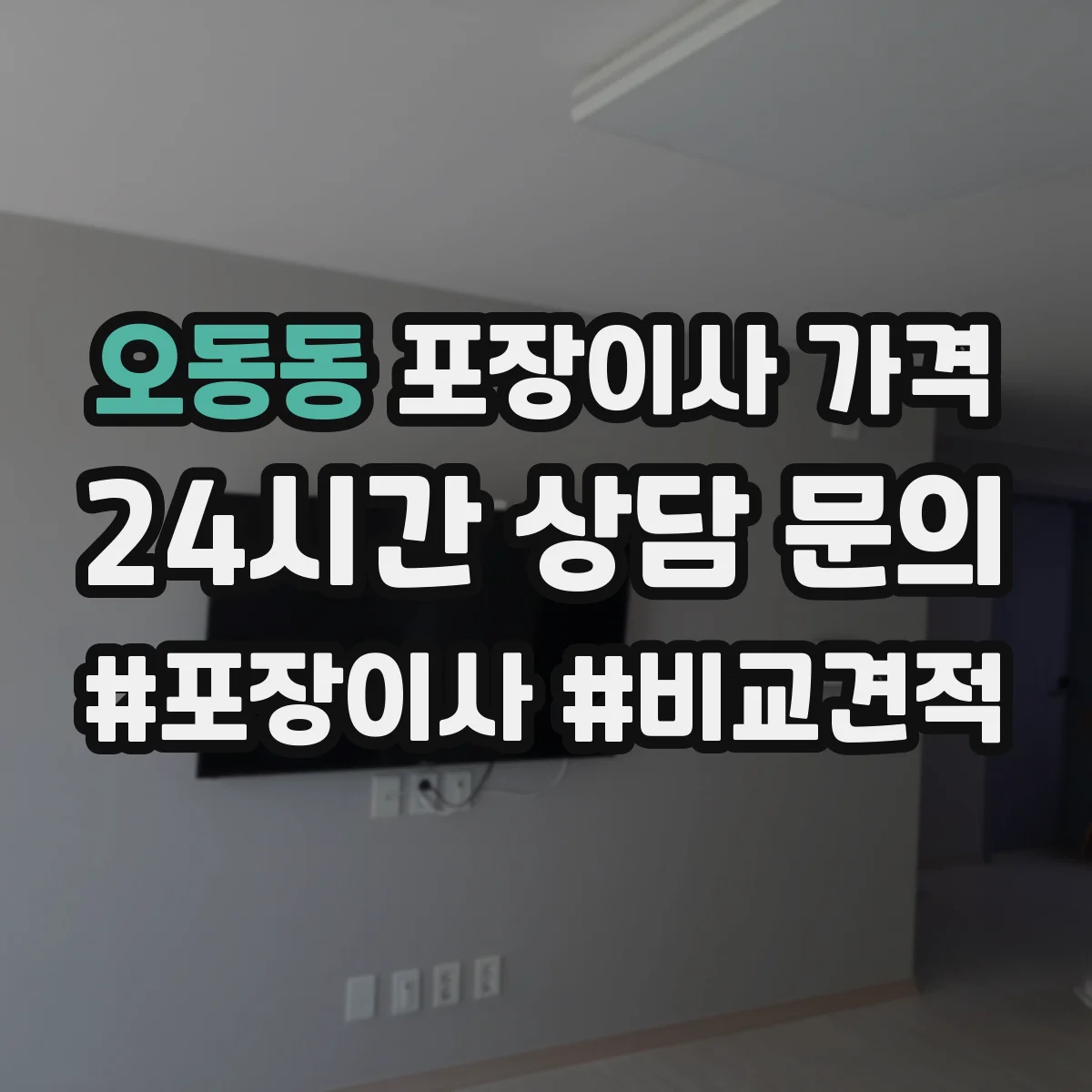 오동동 포장이사 가격