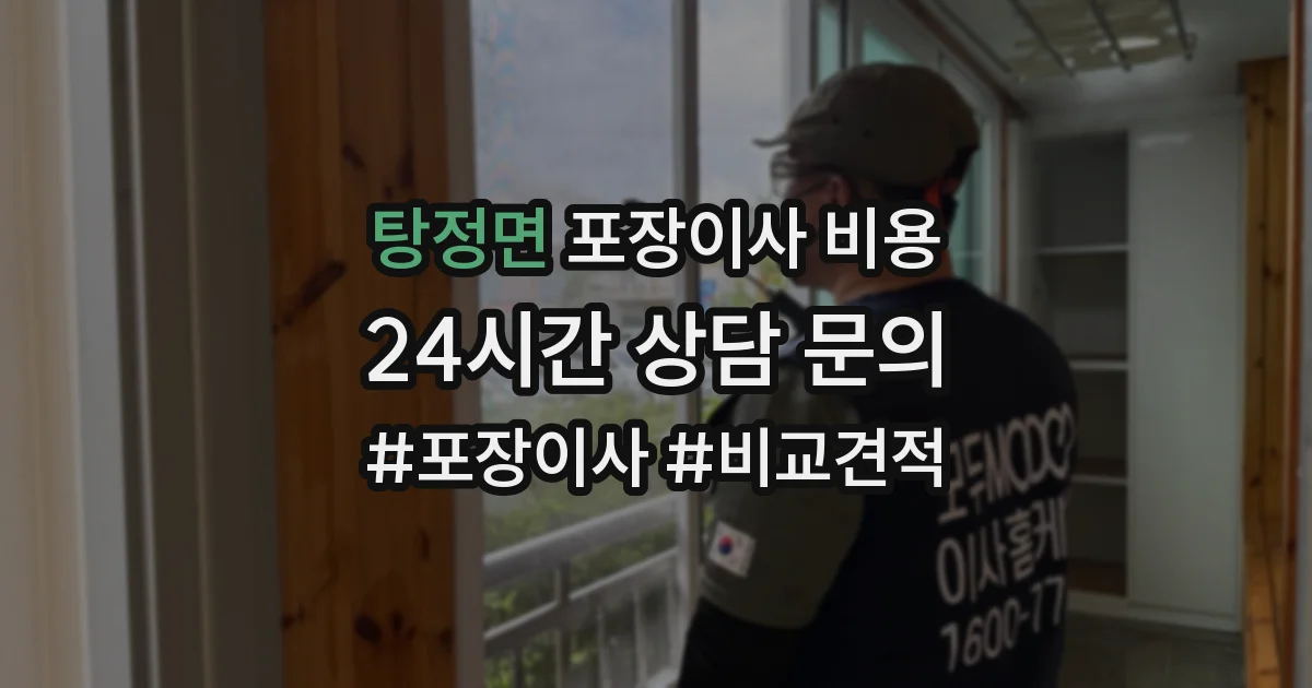 탕정면 포장이사 비용