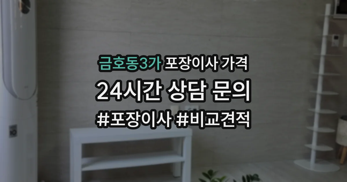 금호동3가 포장이사 가격