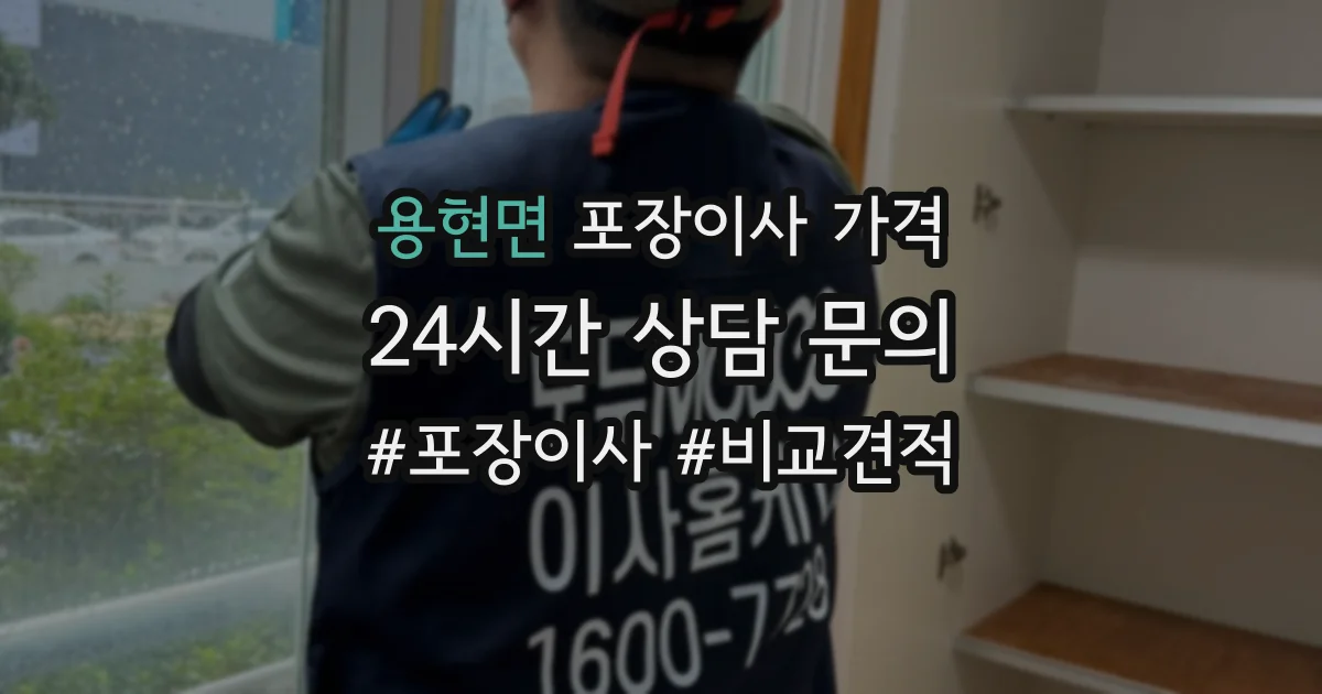 용현면 포장이사 가격