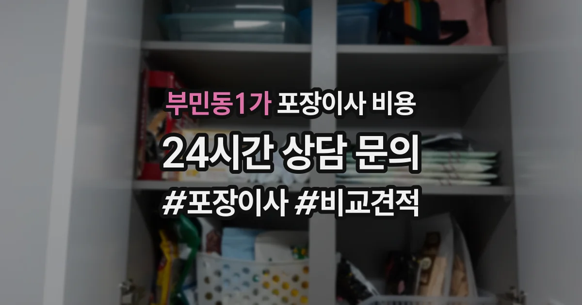 부민동1가 포장이사 비용