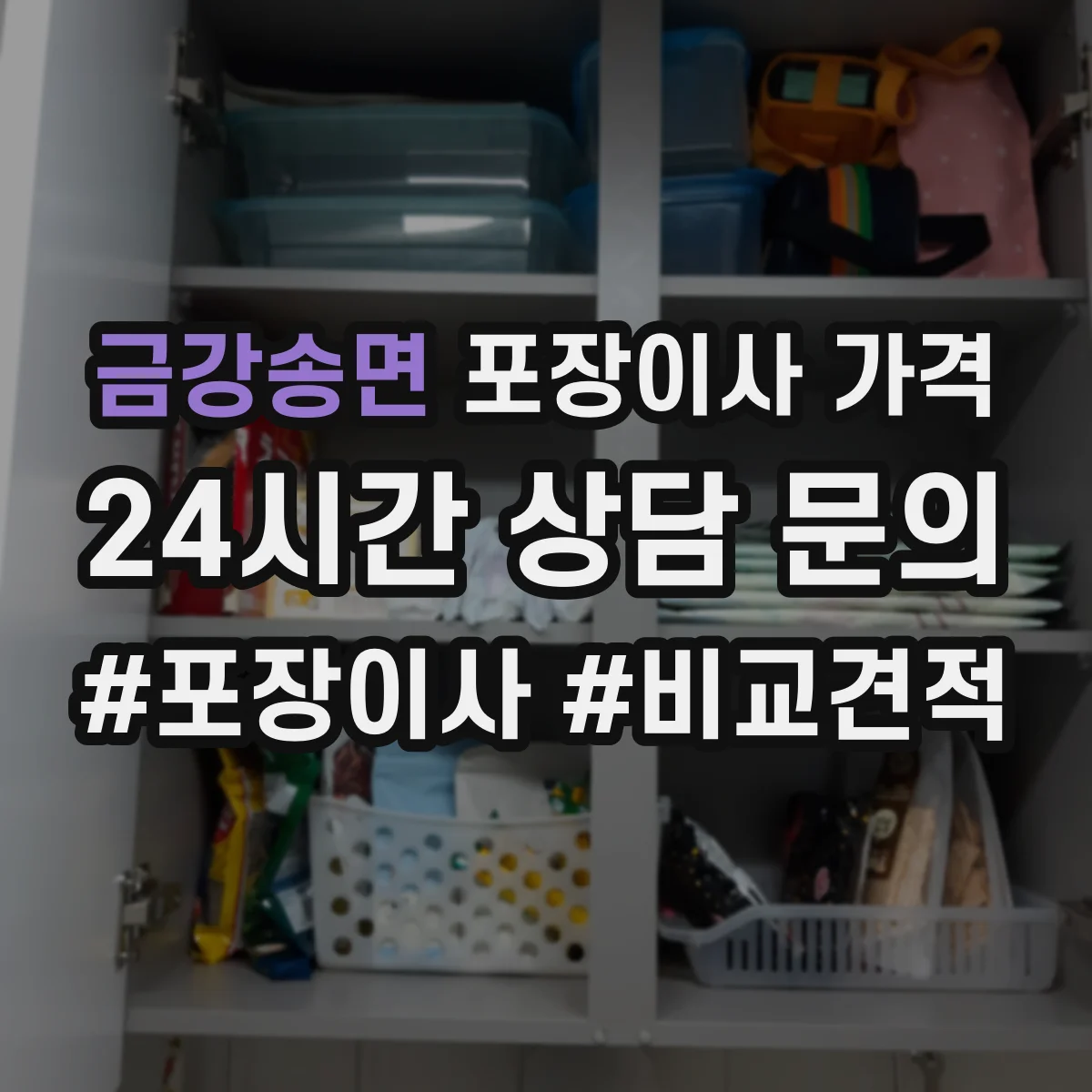 금강송면 포장이사 가격