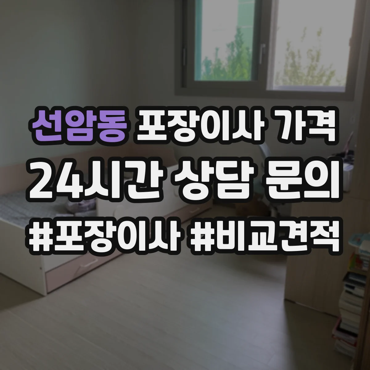 선암동 포장이사 가격