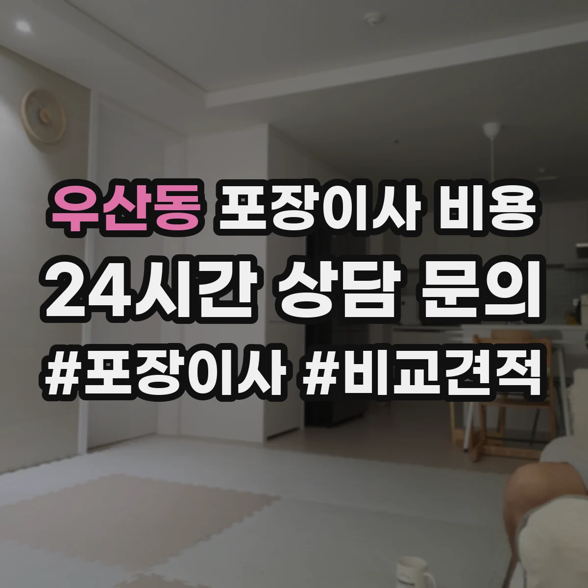 우산동 포장이사 비용