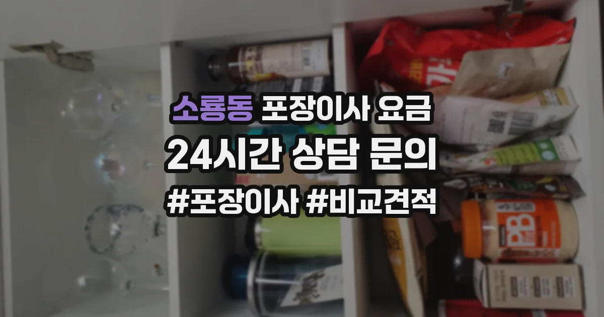 소룡동 포장이사 요금