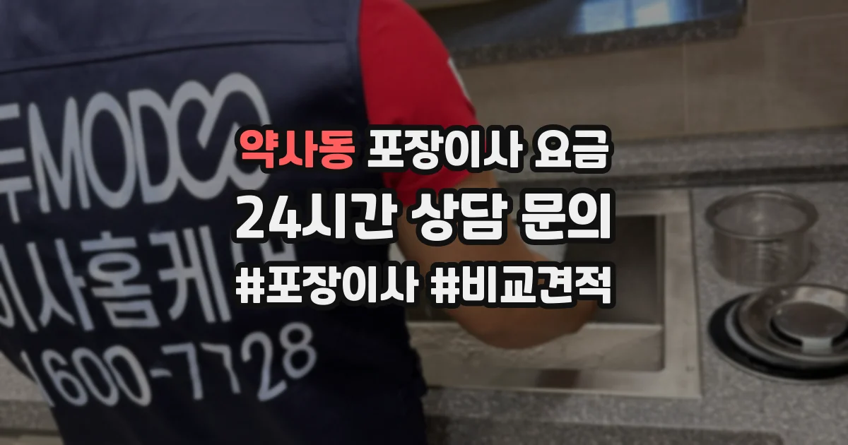 약사동 포장이사 요금