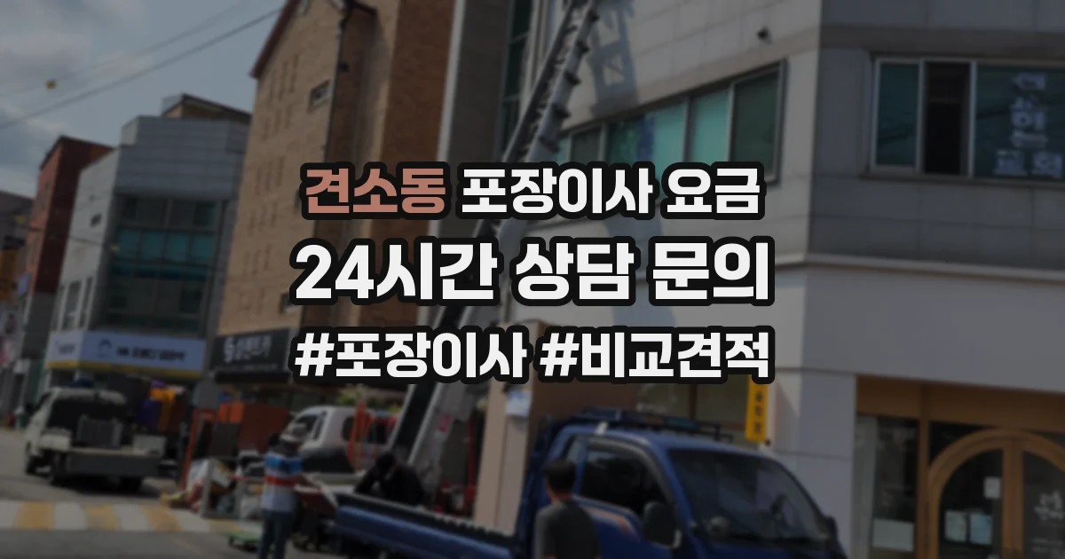 견소동 포장이사 요금