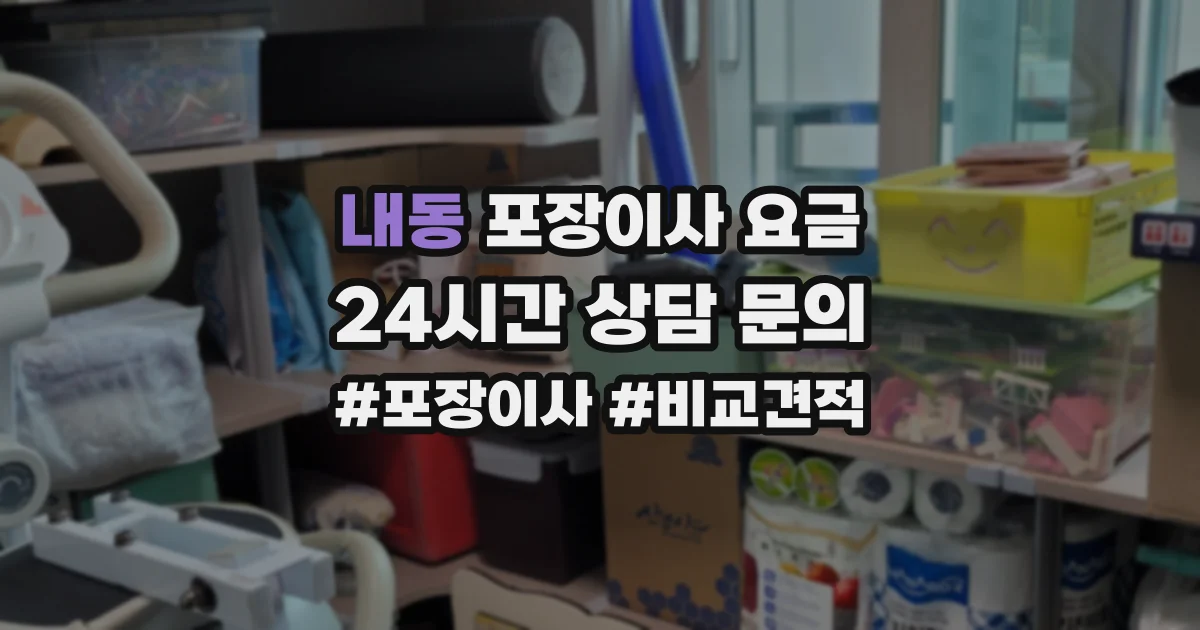 내동 포장이사 요금
