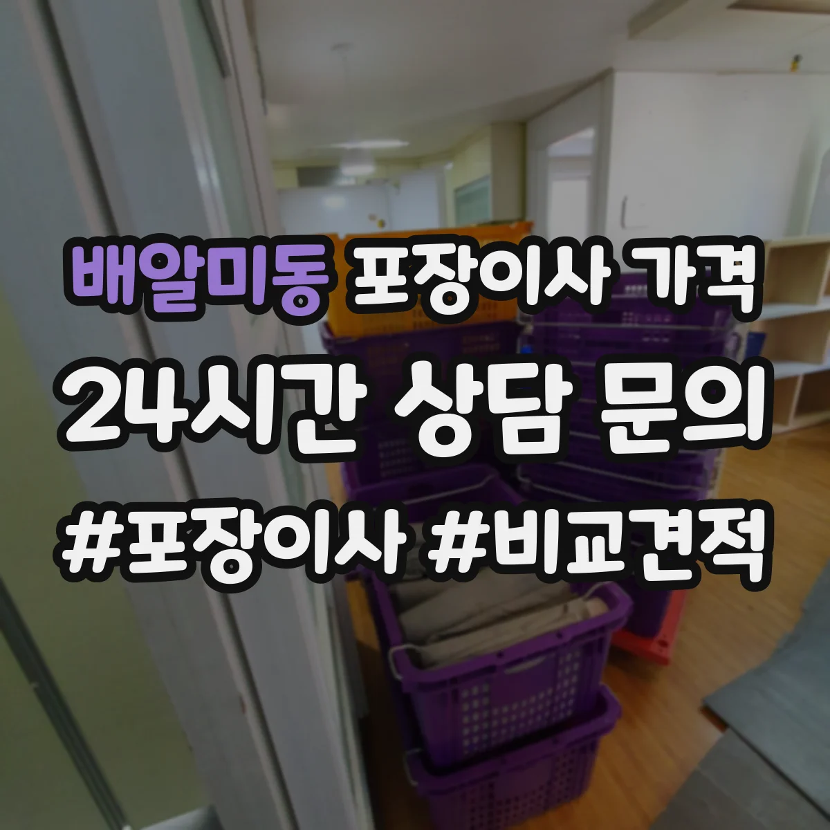 배알미동 포장이사 가격
