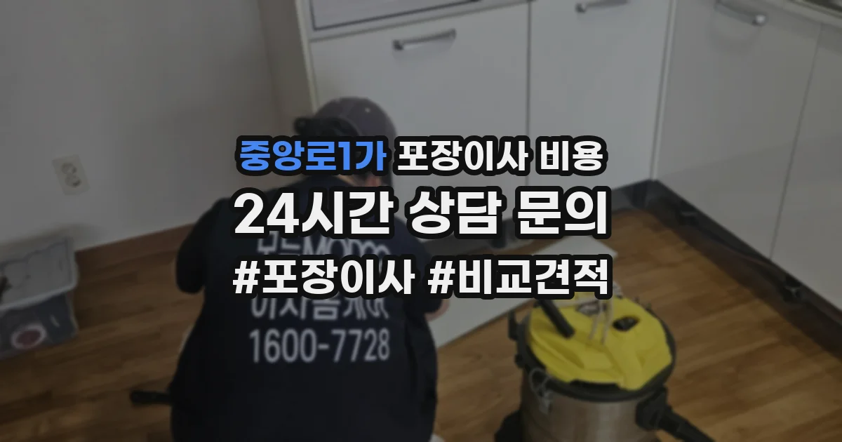 중앙로1가 포장이사 비용