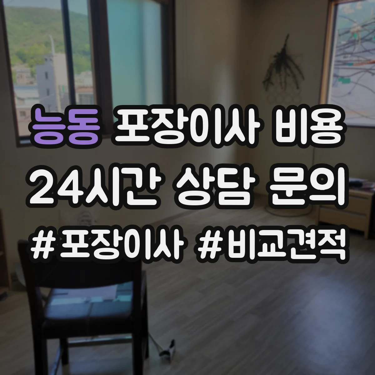 능동 포장이사 비용