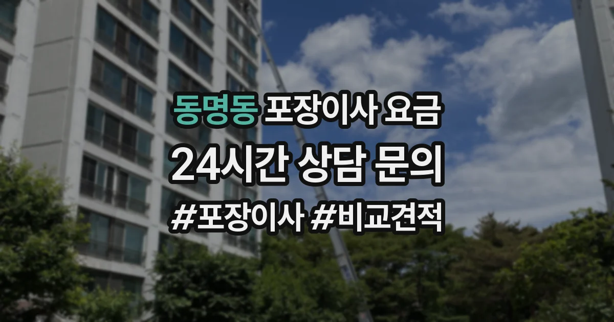 동명동 포장이사 요금