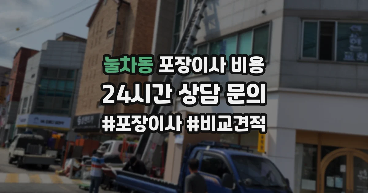 눌차동 포장이사 비용