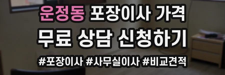운정동 포장이사 가격