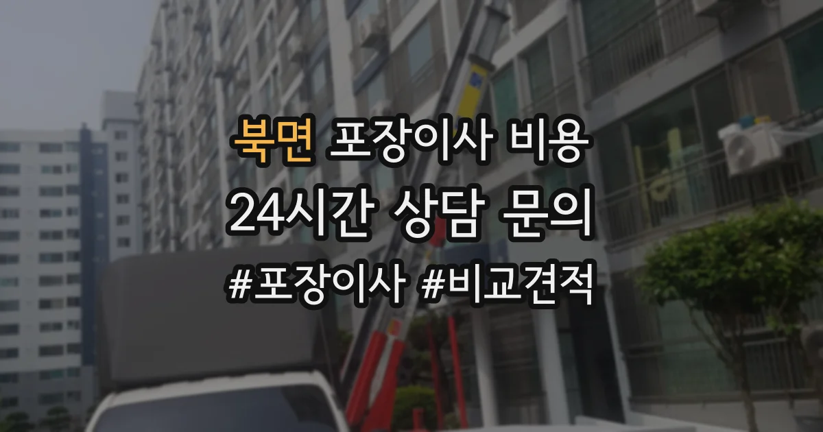 북면 포장이사 비용