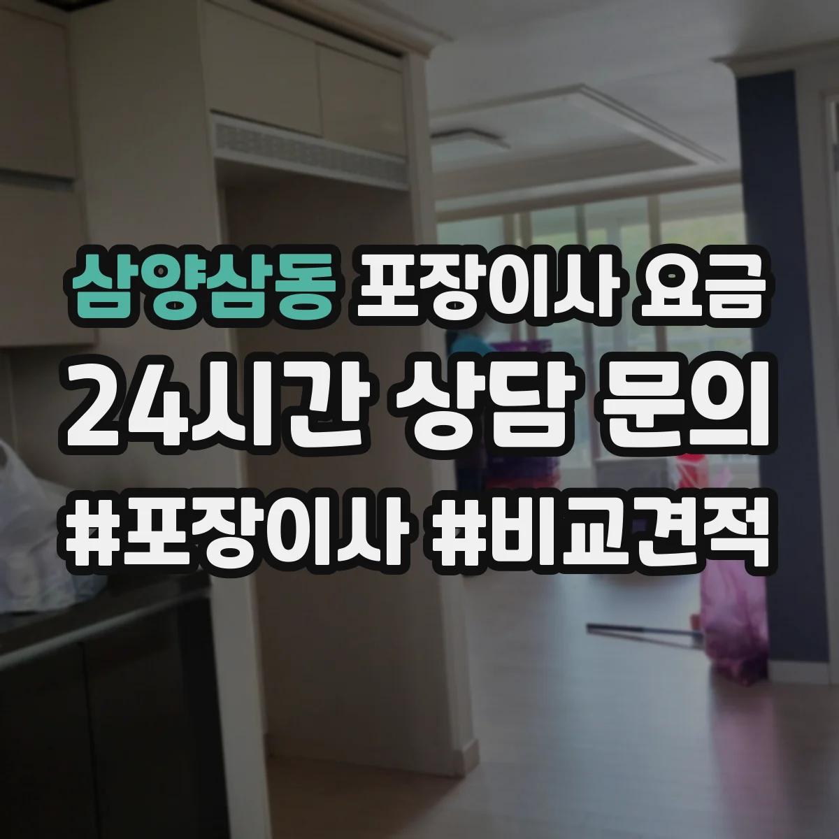 삼양삼동 포장이사 요금