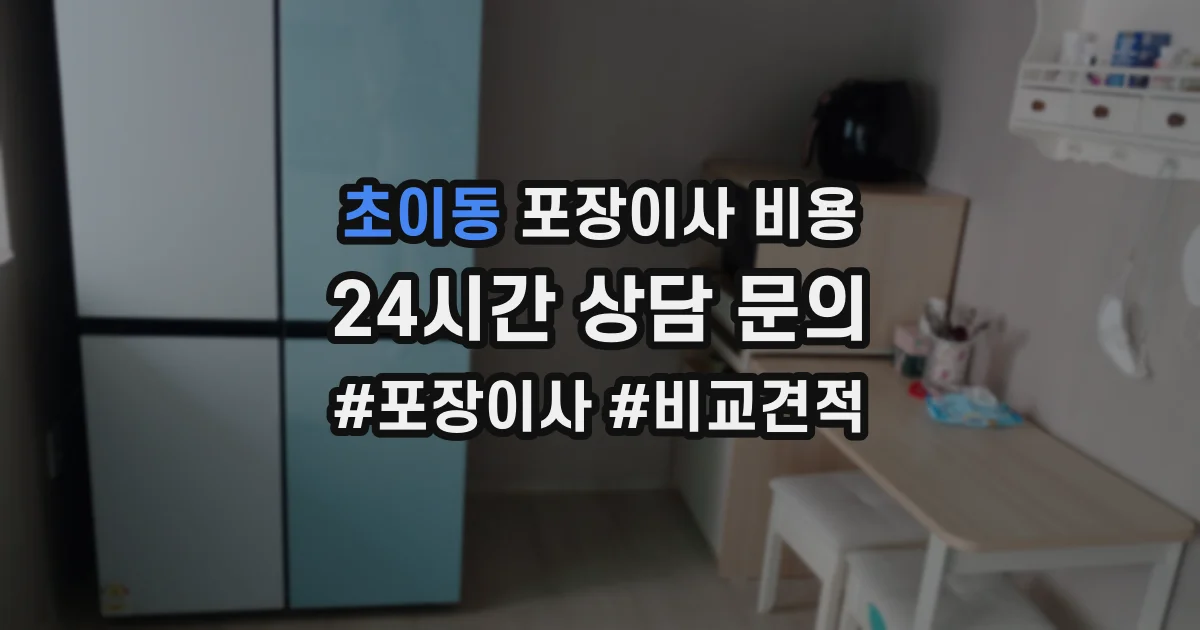 초이동 포장이사 비용