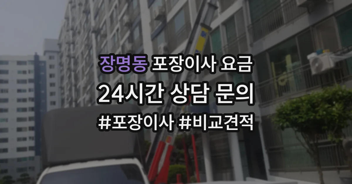 장명동 포장이사 요금