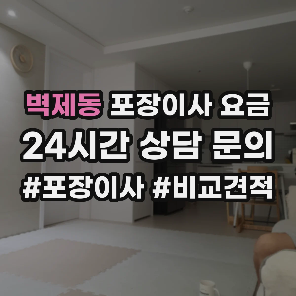 벽제동 포장이사 요금