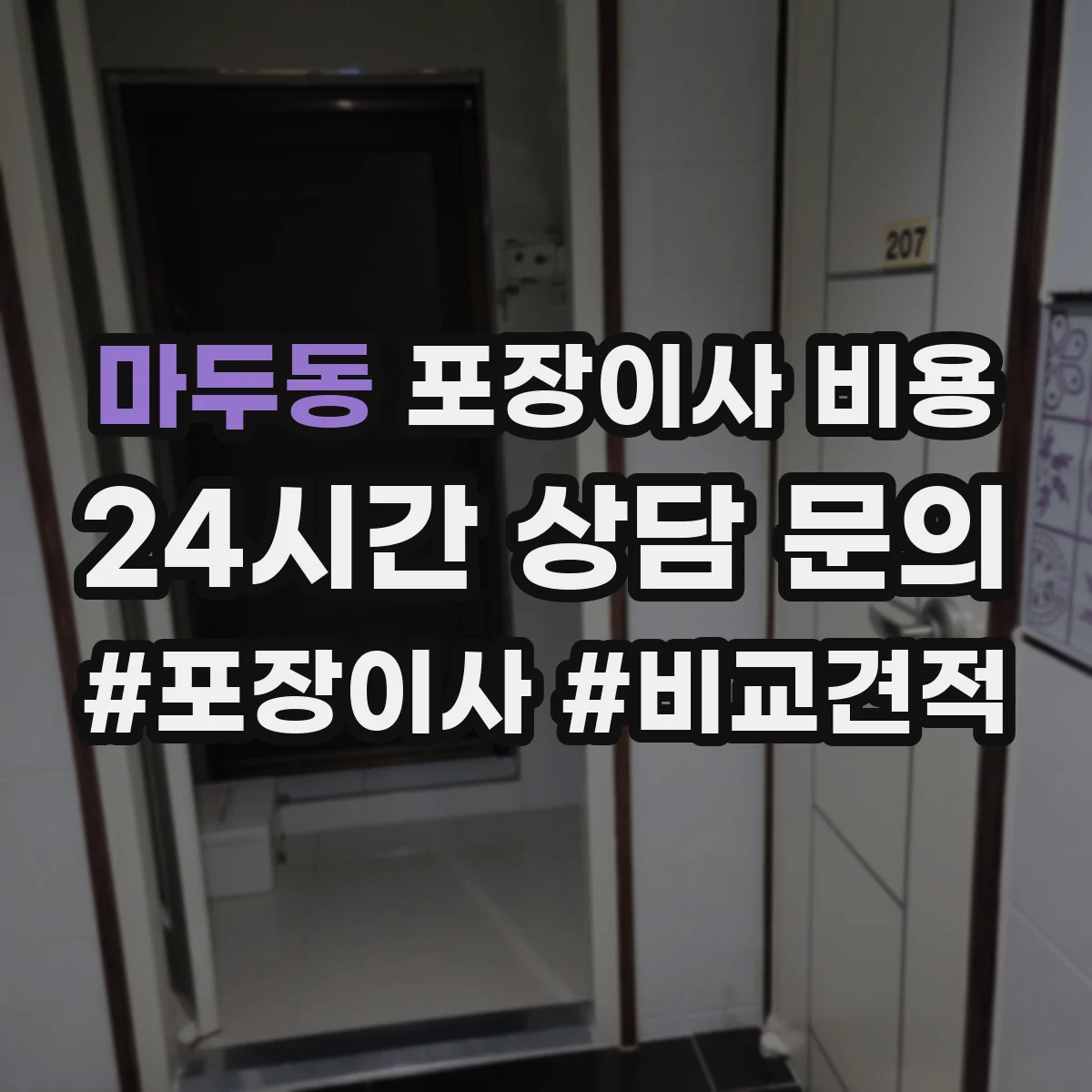 마두동 포장이사 비용