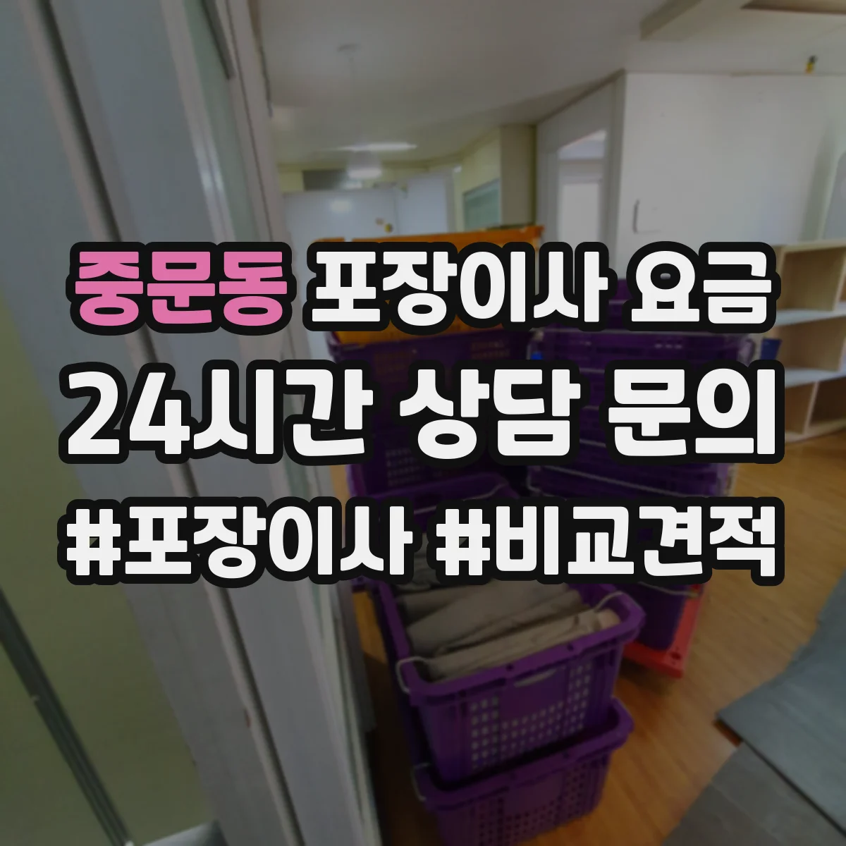 중문동 포장이사 요금