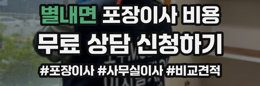 별내면 포장이사 비용