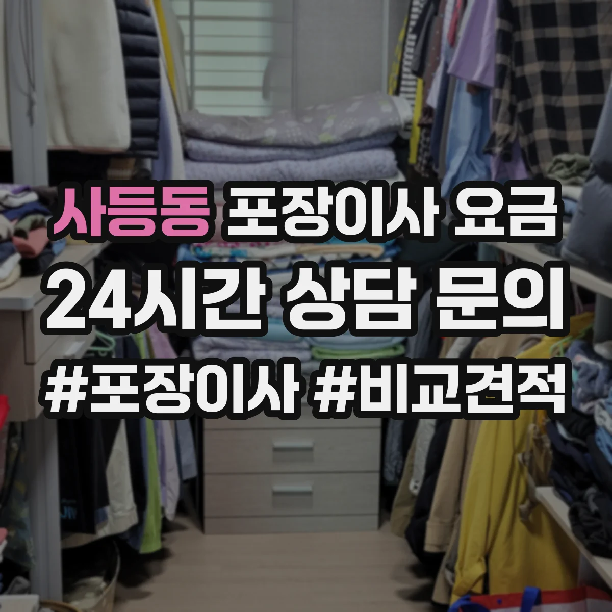 사등동 포장이사 요금