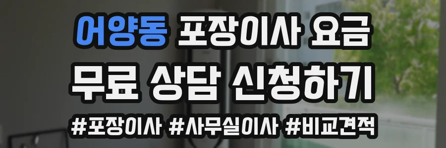 어양동 포장이사 요금