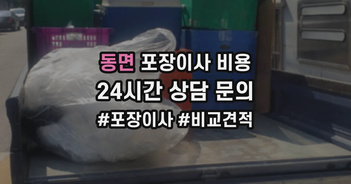동면 포장이사 비용