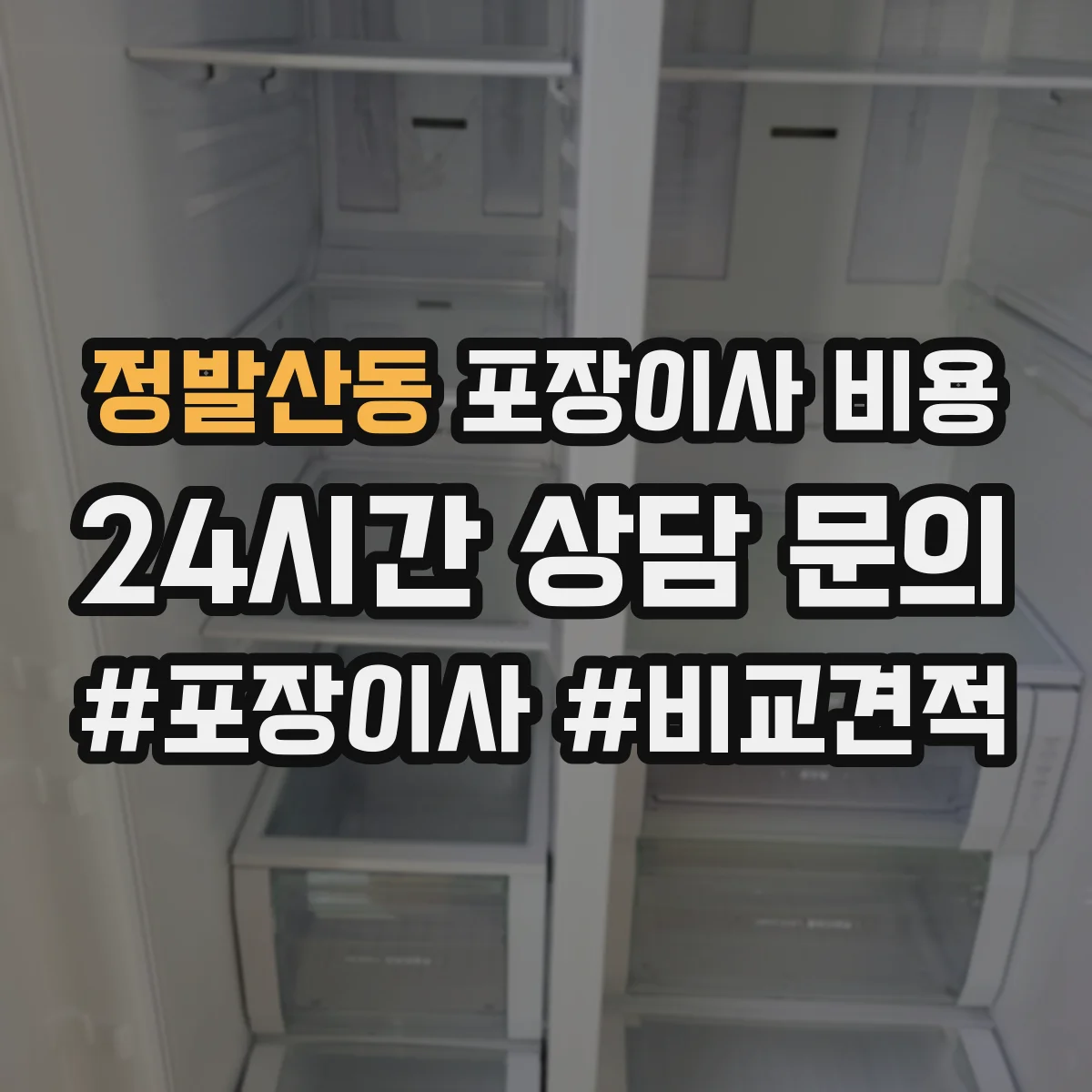 정발산동 포장이사 비용
