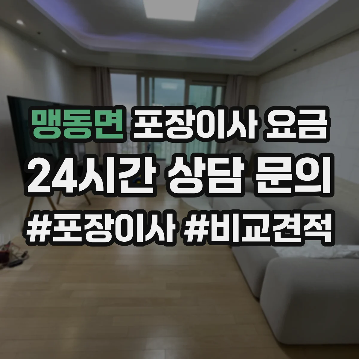 맹동면 포장이사 요금