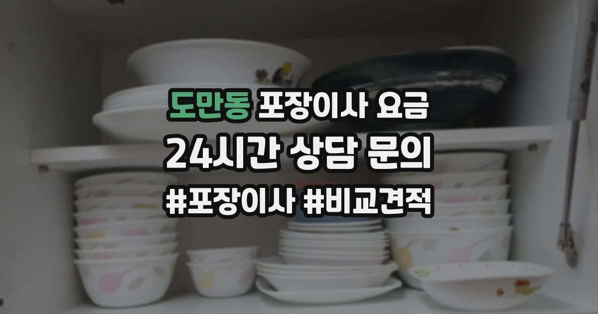 도만동 포장이사 요금