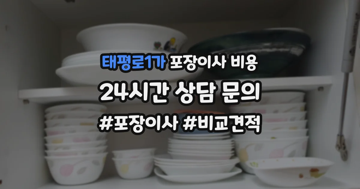 태평로1가 포장이사 비용