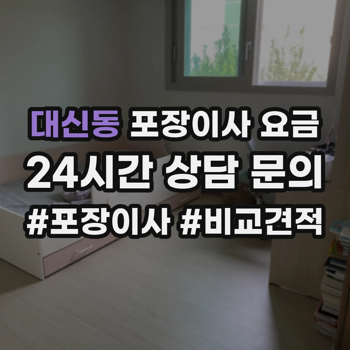 대신동 포장이사 요금