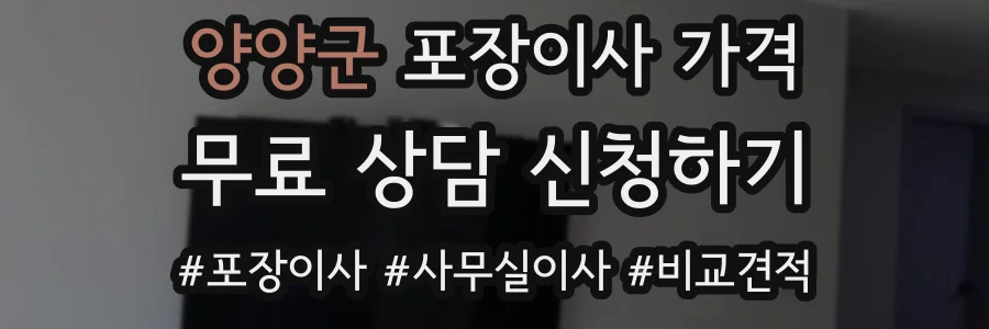 양양군 포장이사 가격