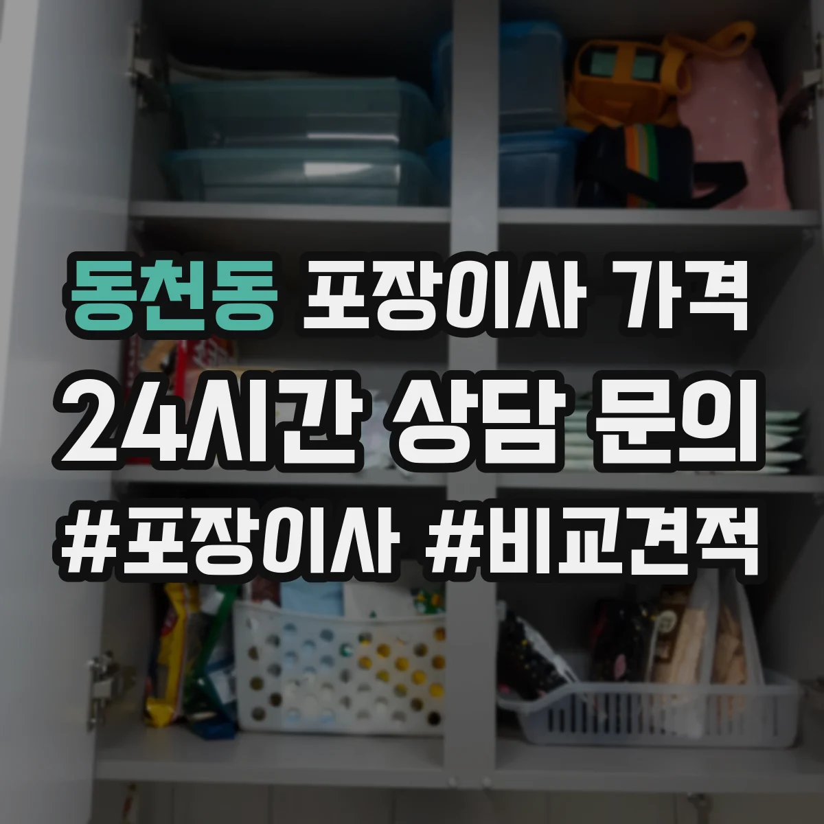 동천동 포장이사 가격