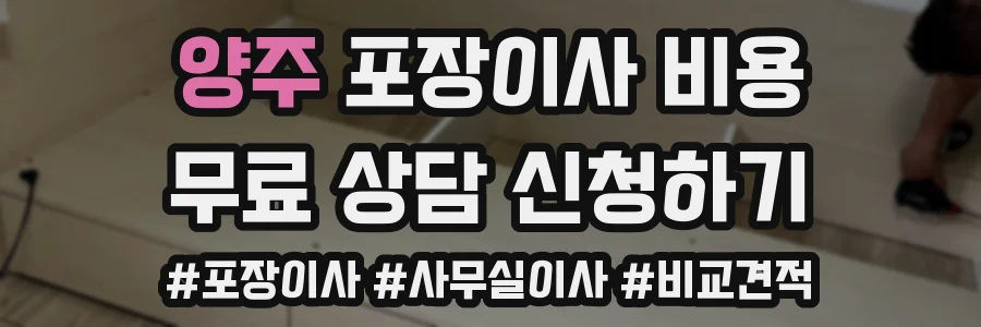 양주 포장이사 비용