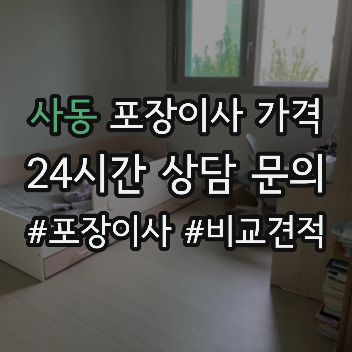 사동 포장이사 가격