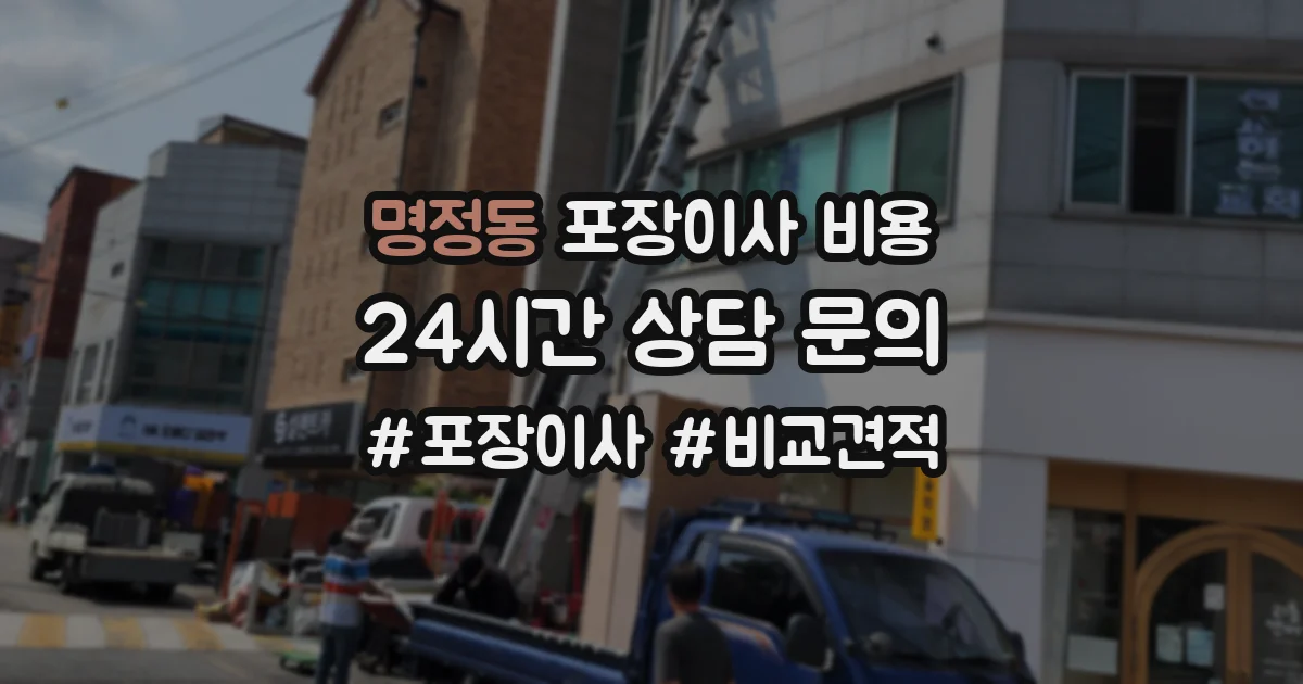 명정동 포장이사 비용