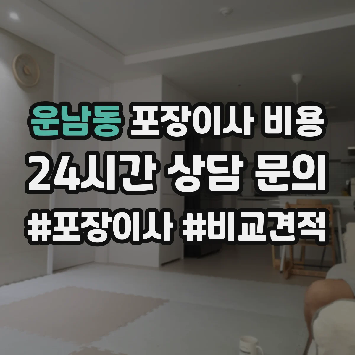 운남동 포장이사 비용